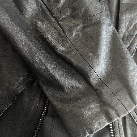 Karen Millen Quilted Panel Leather Jacket ASO Clary Fray - Picture 14 of 16